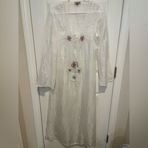 Elegant White Embroidered Dress